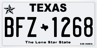 TX license plate BFZ1268