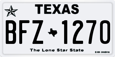TX license plate BFZ1270