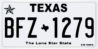 TX license plate BFZ1279