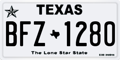 TX license plate BFZ1280