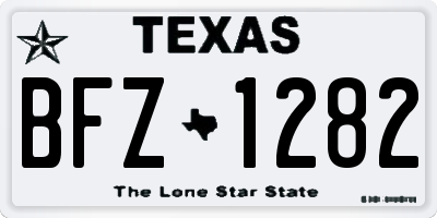 TX license plate BFZ1282
