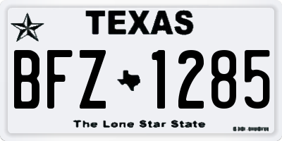 TX license plate BFZ1285