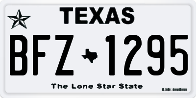 TX license plate BFZ1295