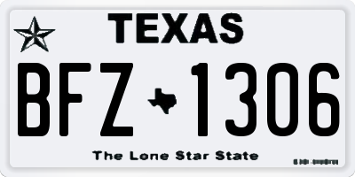 TX license plate BFZ1306