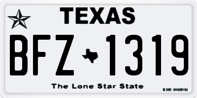 TX license plate BFZ1319