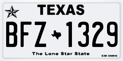 TX license plate BFZ1329