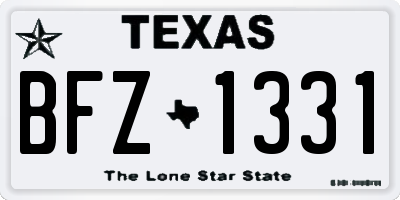 TX license plate BFZ1331