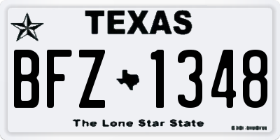 TX license plate BFZ1348