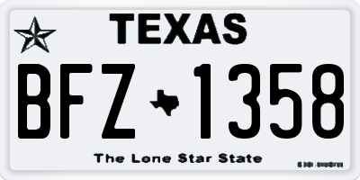 TX license plate BFZ1358