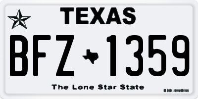 TX license plate BFZ1359