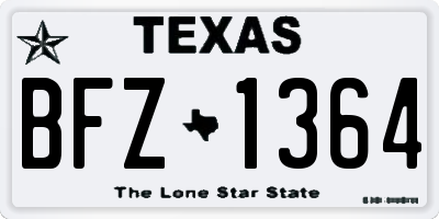 TX license plate BFZ1364