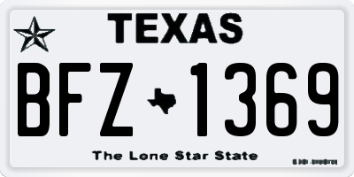 TX license plate BFZ1369