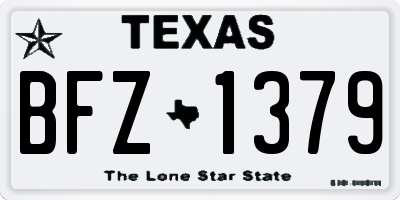 TX license plate BFZ1379