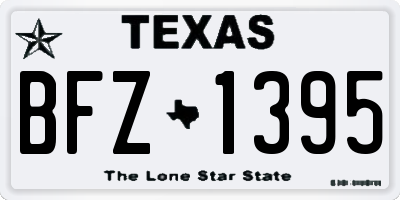 TX license plate BFZ1395