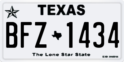 TX license plate BFZ1434