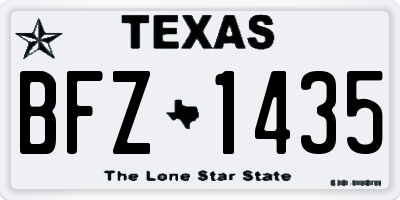 TX license plate BFZ1435