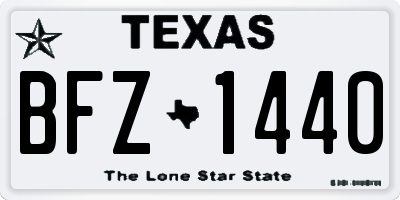 TX license plate BFZ1440