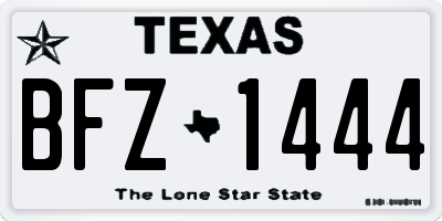 TX license plate BFZ1444