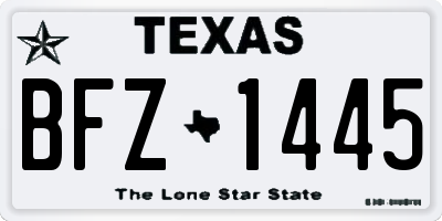 TX license plate BFZ1445