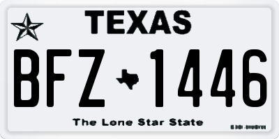 TX license plate BFZ1446