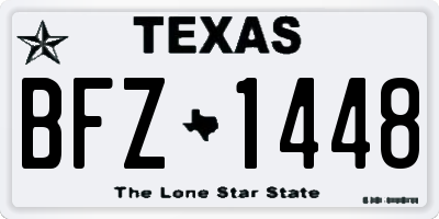 TX license plate BFZ1448