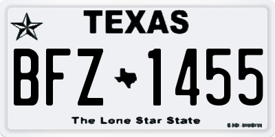 TX license plate BFZ1455