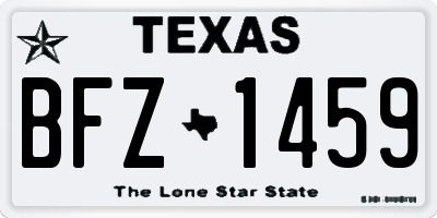 TX license plate BFZ1459