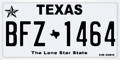 TX license plate BFZ1464