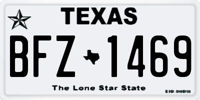 TX license plate BFZ1469