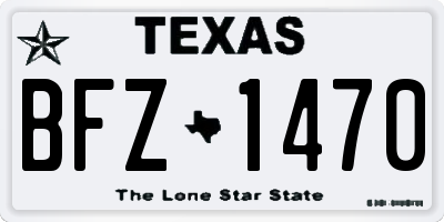 TX license plate BFZ1470