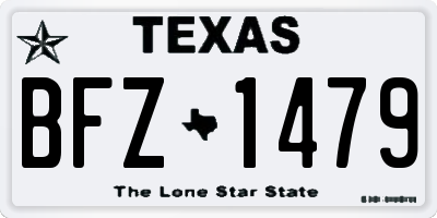 TX license plate BFZ1479