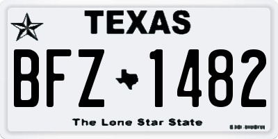 TX license plate BFZ1482