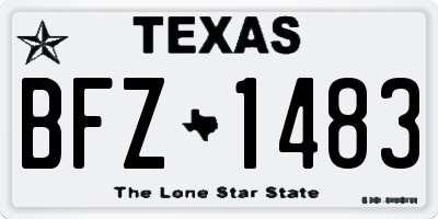 TX license plate BFZ1483