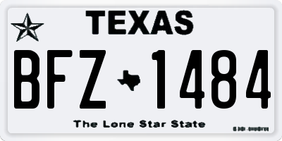 TX license plate BFZ1484