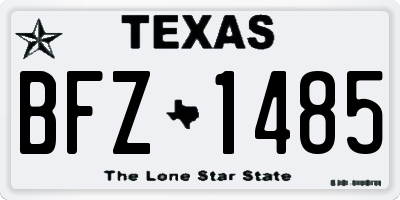 TX license plate BFZ1485