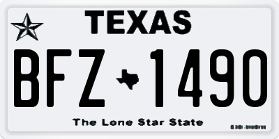 TX license plate BFZ1490