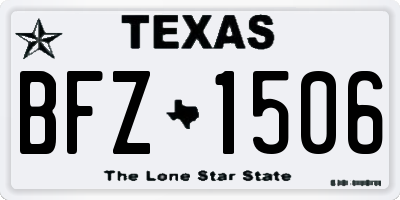 TX license plate BFZ1506