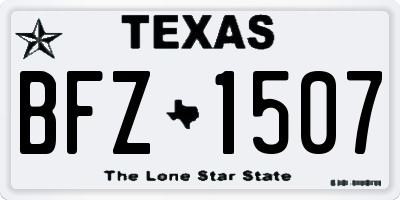TX license plate BFZ1507