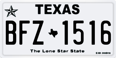 TX license plate BFZ1516