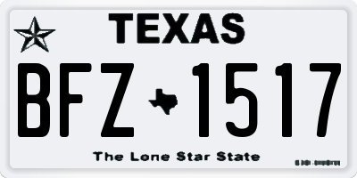 TX license plate BFZ1517