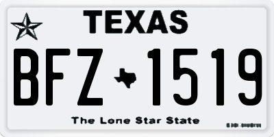 TX license plate BFZ1519