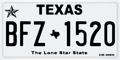 TX license plate BFZ1520