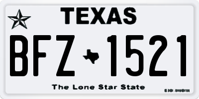 TX license plate BFZ1521