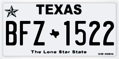 TX license plate BFZ1522