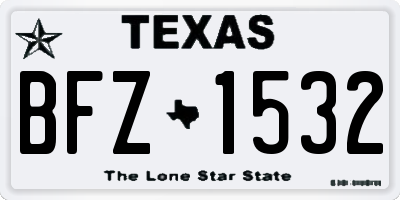 TX license plate BFZ1532