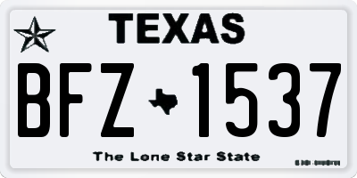 TX license plate BFZ1537