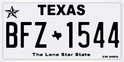 TX license plate BFZ1544