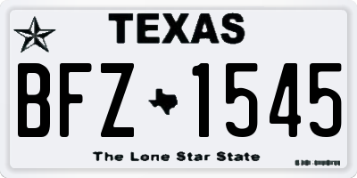 TX license plate BFZ1545