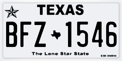 TX license plate BFZ1546