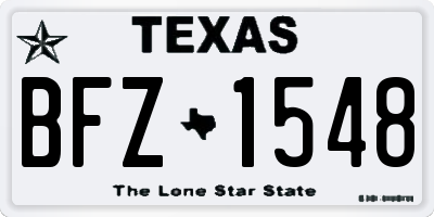 TX license plate BFZ1548